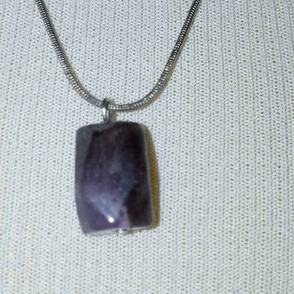 Free with $20 purchase Silver necklace with 4 different charms 20" - Picture 2 of 4